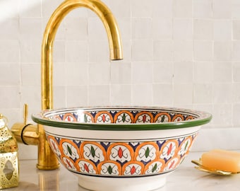 Ceramic Sink for Bathroom 100% Handmade,Best Deals Etsy,Vessel Sink,Custom Sink Vanity,Pottery Handmade Sinks for Bathroom Decoration.