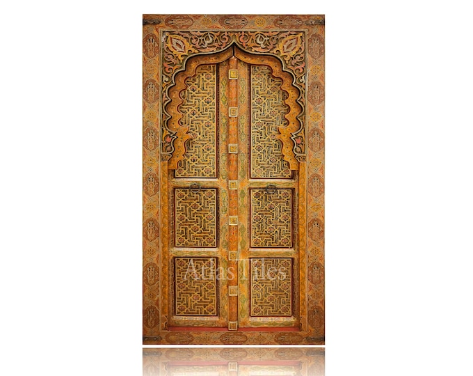 Moroccan Door and Artwork, Stunning Wooden Door for Decoration, Vintage Morocco Door, Handcarved wood,Beautiful Wood,Best of designs