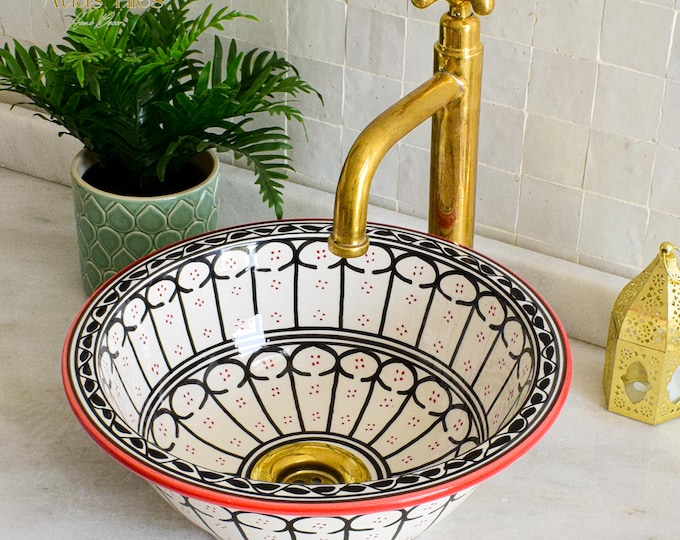 Ceramic Sink for Bathroom 100% Handmade,Best Deals Etsy,Vessel Sink,Custom Sink Vanity,Pottery Handmade Sinks for Bathroom Decoration.