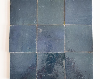 10x10Cm Moroccan Authentic Zellige Tile, Handmade Ceramic Tiles, Natural Zellige Tile For Kitchen and Bathroom