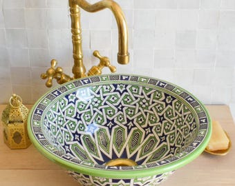 Ceramic Sink for Bathroom 100% Handmade,Best Deals Etsy,Vessel Sink,Custom Sink Vanity,Pottery Handmade Sinks for Bathroom Decoration.