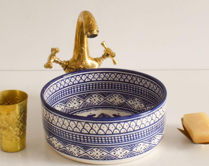 Ceramic Sink for Bathroom 100% Handmade,Best Deals Etsy,Vessel Sink,Custom Sink Vanity,Pottery Handmade Sinks for Bathroom Decoration.