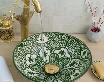 Ceramic Sink for Bathroom 100% Handmade,Best Deals Etsy,Vessel Sink,Custom Sink Vanity,Pottery Handmade Sinks for Bathroom Decoration.