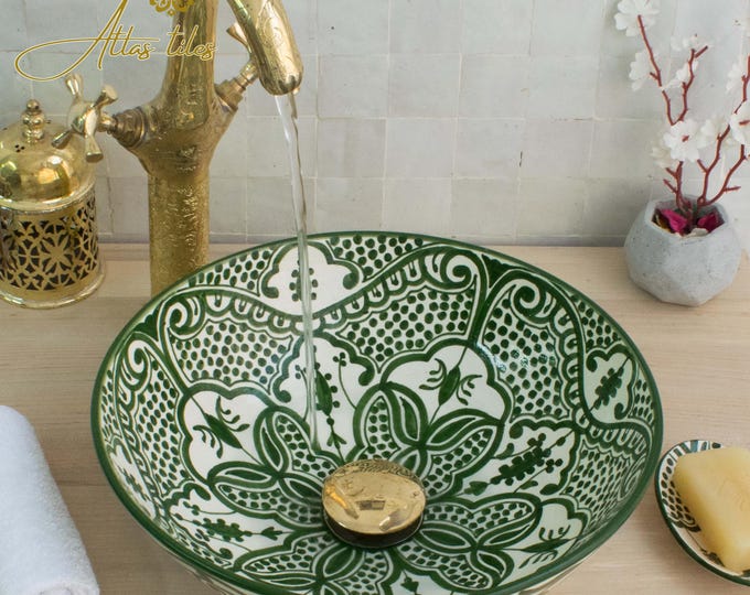 Ceramic Sink for Bathroom 100% Handmade,Best Deals Etsy,Vessel Sink,Custom Sink Vanity,Pottery Handmade Sinks for Bathroom Decoration.