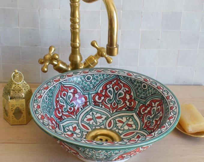 Ceramic Sink for Bathroom 100% Handmade,Best Deals Etsy,Vessel Sink,Custom Sink Vanity,Pottery Handmade Sinks for Bathroom Decoration.