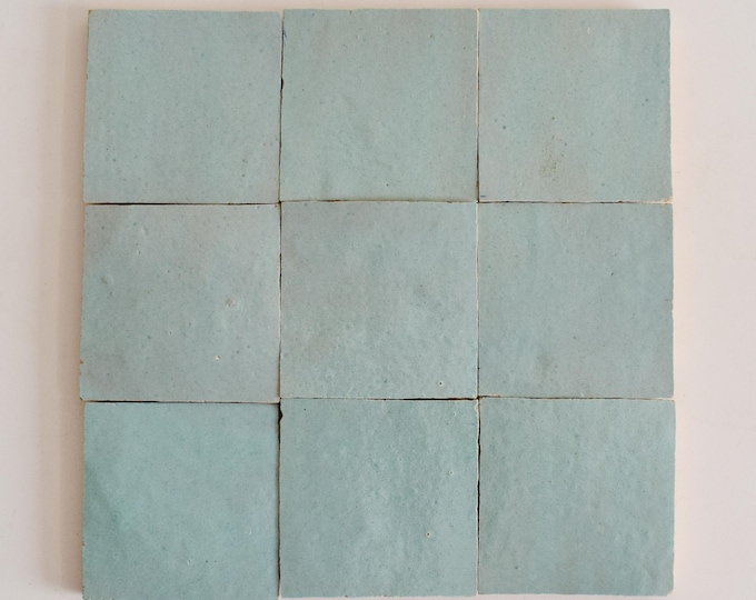 10x10Cm Moroccan Authentic Zellige Tile, Handmade Ceramic Tiles, Natural Zellige Tile For Kitchen and Bathroom