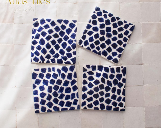 10x10Cm Ceramic Tile,  Moroccan Ceramic Tiles, Handpainted Piece of Ceramic, Ceramic Wall, Decorative Wall.