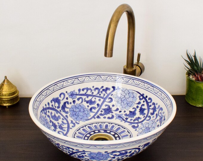 Ceramic Sink for Bathroom 100% Handmade,Best Deals Etsy,Vessel Sink,Custom Sink Vanity,Pottery Handmade Sinks for Bathroom Decoration.
