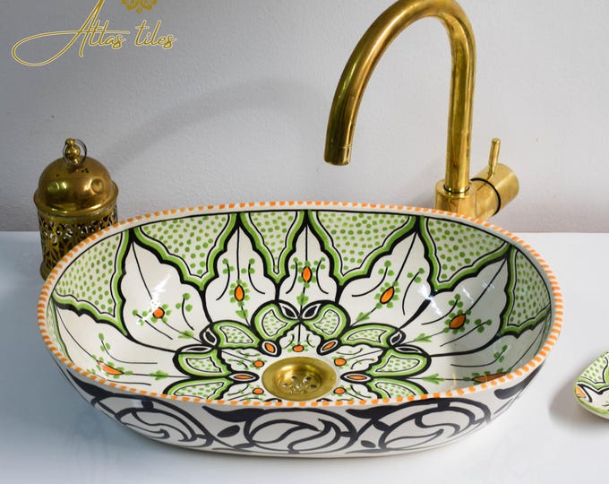 Ceramic Sink for Bathroom 100% Handmade,Best Deals Etsy,Vessel Sink,Custom Sink Vanity,Pottery Handmade Sinks for Bathroom Decoration.
