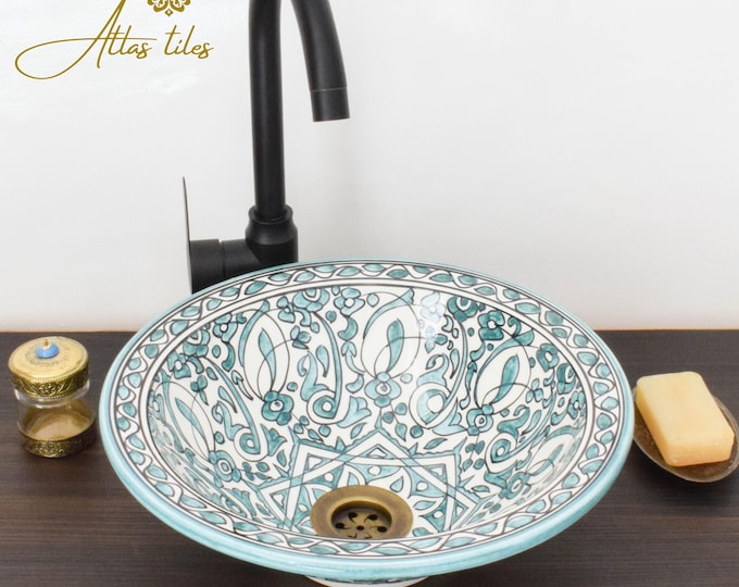 Ceramic Sink for Bathroom 100% Handmade,Best Deals Etsy,Vessel Sink,Custom Sink Vanity,Pottery Handmade Sinks for Bathroom Decoration.