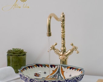 Ceramic Sink for Bathroom 100% Handmade,Best Deals Etsy,Vessel Sink,Custom Sink Vanity,Pottery Handmade Sinks for Bathroom Decoration.