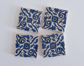 10x10Cm Ceramic Tile,  Moroccan Ceramic Tiles, Handpainted Piece of Ceramic, Ceramic Wall, Decorative Wall.