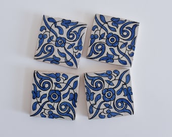 10x10Cm Ceramic Tile,  Moroccan Ceramic Tiles, Handpainted Piece of Ceramic, Ceramic Wall, Decorative Wall.