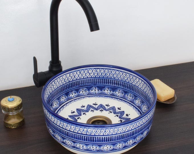 Ceramic Sink for Bathroom 100% Handmade,Best Deals Etsy,Vessel Sink,Custom Sink Vanity,Pottery Handmade Sinks for Bathroom Decoration.