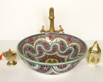 Ceramic Sink for Bathroom 100% Handmade,Best Deals Etsy,Vessel Sink,Custom Sink Vanity,Pottery Handmade Sinks for Bathroom Decoration.