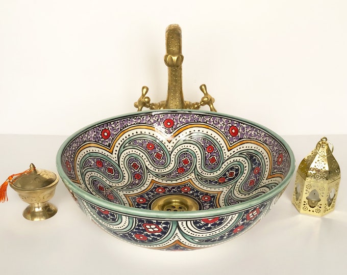 Ceramic Sink for Bathroom 100% Handmade,Best Deals Etsy,Vessel Sink,Custom Sink Vanity,Pottery Handmade Sinks for Bathroom Decoration.