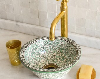 Ceramic Sink for Bathroom 100% Handmade,Best Deals Etsy,Vessel Sink,Custom Sink Vanity,Pottery Handmade Sinks for Bathroom Decoration.