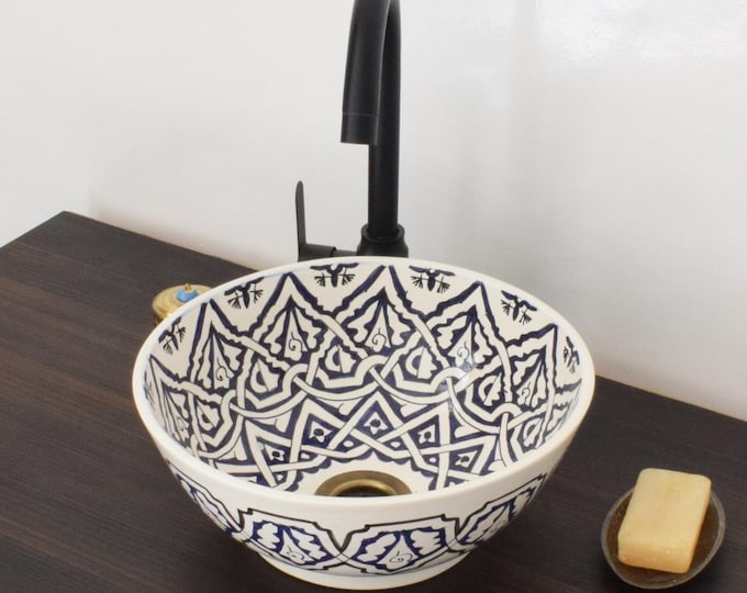 Ceramic Sink for Bathroom 100% Handmade,Best Deals Etsy,Vessel Sink,Custom Sink Vanity,Pottery Handmade Sinks for Bathroom Decoration.