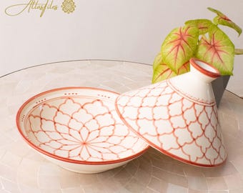 Moroccan Ceramic Tajine, Serving Tagine, Kitchen Hand-painted Beurrier, Handmade Traditional Tagine, Bridesmaid Gift, Ceramic pot