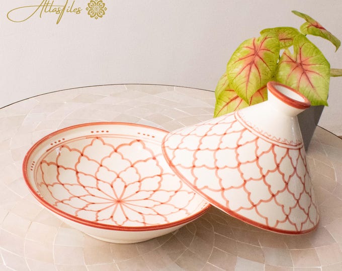 Moroccan Ceramic Tajine, Serving Tagine, Kitchen Hand-painted Beurrier, Handmade Traditional Tagine, Bridesmaid Gift, Ceramic pot