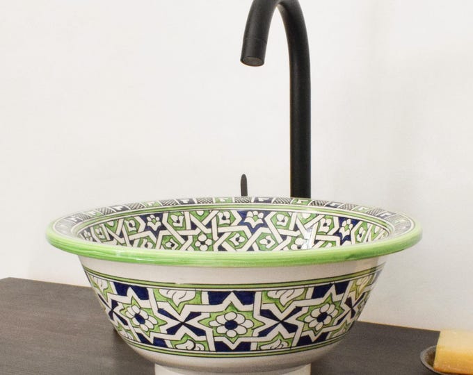 Ceramic Sink for Bathroom 100% Handmade,Best Deals Etsy,Vessel Sink,Custom Sink Vanity,Pottery Handmade Sinks for Bathroom Decoration.