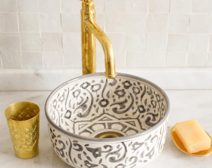 Ceramic Sink for Bathroom 100% Handmade,Best Deals Etsy,Vessel Sink,Custom Sink Vanity,Pottery Handmade Sinks for Bathroom Decoration.