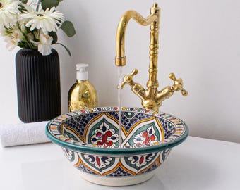 Ceramic Sink for Bathroom 100% Handmade,Best Deals Etsy,Vessel Sink,Custom Sink Vanity,Pottery Handmade Sinks for Bathroom Decoration.