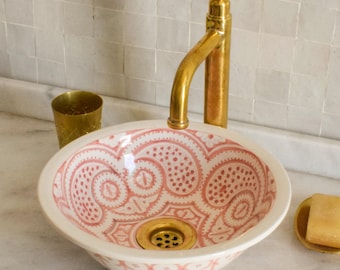 Ceramic Sink for Bathroom 100% Handmade,Best Deals Etsy,Vessel Sink,Custom Sink Vanity,Pottery Handmade Sinks for Bathroom Decoration.