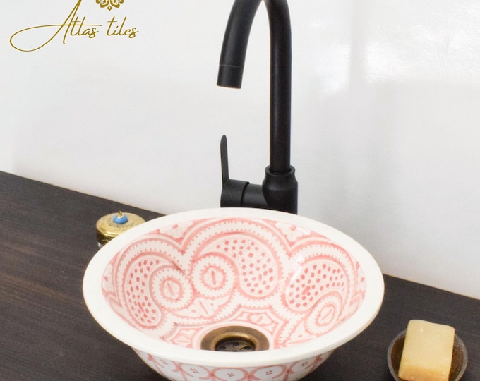 Ceramic Sink for Bathroom 100% Handmade,Best Deals Etsy,Vessel Sink,Custom Sink Vanity,Pottery Handmade Sinks for Bathroom Decoration.