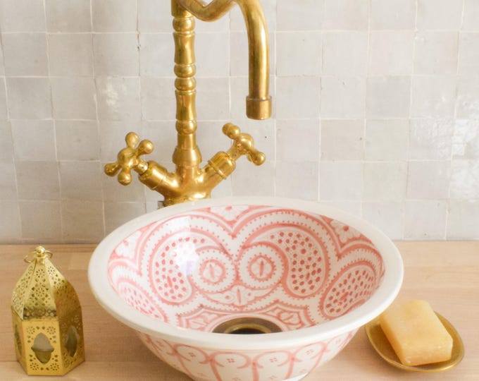 Ceramic Sink for Bathroom 100% Handmade,Best Deals Etsy,Vessel Sink,Custom Sink Vanity,Pottery Handmade Sinks for Bathroom Decoration.