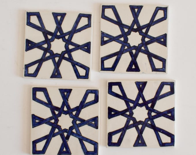 10x10Cm Ceramic Tile,  Moroccan Ceramic Tiles, Handpainted Piece of Ceramic, Ceramic Wall, Decorative Wall.
