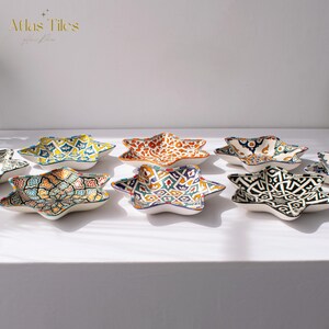 Set of 8 Hexagonal 27 cm Handpainted Plate, Handcrafted Pottery Plate, Dinning Plates, Serving Plates, Kitchen Decor, Kitchen Material
