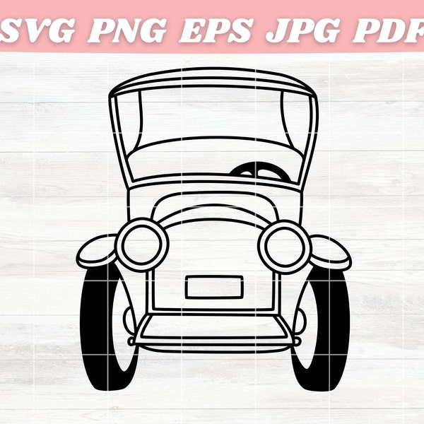 Antique Car SVG Cut File for Cricut, Classic Car SVG, Old Car SVG for Men, Hot Rod Vector, Shirt Svg for Guys, Digital Download