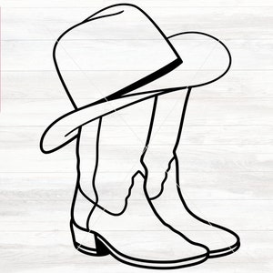 Cowboy-Stiefel und Hut SVG-Datei für Cricut, Landmädchen SVG für Silhouette, Western-Shirt SVG-Datei-Download, Auto Aufkleber Svg Vinyl, Rodeo Svg