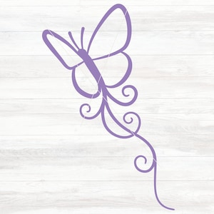 Fichier SVG papillon volant pour Cricut, papillon mignon SVG pour Silhouette, téléchargement de fichier SVG papillon côté, sticker voiture Svg pour vinyle