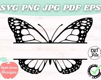 Free Free 71 Monogram Split Butterfly Svg SVG PNG EPS DXF File