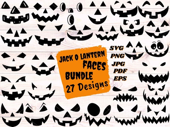 Jack O Lantern SVG  Pumpkin Face Cut Files  Halloween SVG