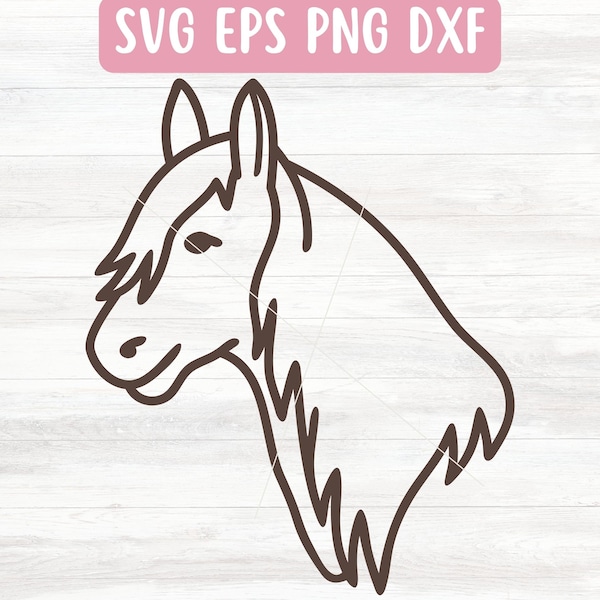 Horse Head Outline SVG File for Cricut, Horse Lover SVG, Horse Face SVG Car Decal, Equestrian Svg, Car Decal Svg for Vinyl
