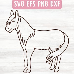 Contour de cheval SVG pour Cricut, vecteur de SVG amateur de chevaux, SVG équin pour Silhouette, téléchargement immédiat de Svg équestre, Svg de sticker voiture pour vinyle