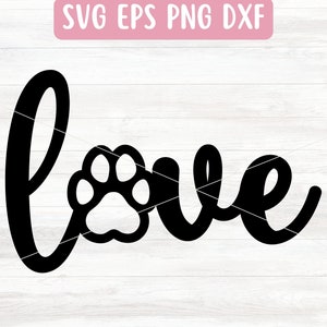 Hundeliebe SVG-Datei für Cricut, Tierliebhaber SVG-Bild, Hund Zitat SVG