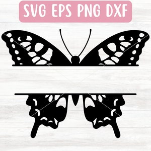 Schmetterling SVG-Datei für Cricut, Schmetterling Name SVG für Silhouette, Split-Monogramm SVG-Datei-Download, Schmetterling-Monogramm Svg für Vinyl