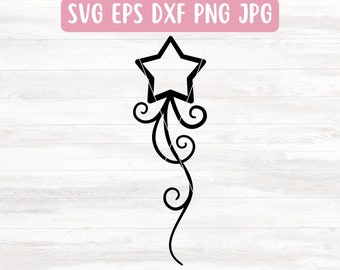 Shooting Star SVG File for Cricut, Christmas Swirl SVG for Silhouette,  Decorative Swirl SVG File Download, Embellishment Svg, Flourish Svg