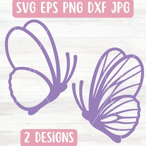 Side Schmetterling SVG-Datei für Cricut, Schmetterling Umriss SVG für Silhouette, einfacher Schmetterling SVG für Vinyl, niedlicher Schmetterling Png-Datei-Download