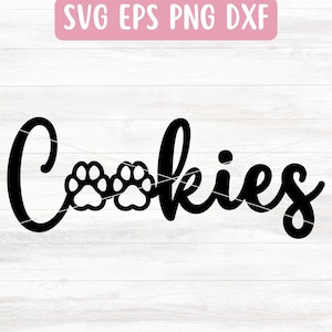 Hond traktatie SVG-bestand voor Cricut, koekjes Svg voor honden, hondenliefhebber SVG Vector, hond gezegden SVG-cadeau, hond citaat Svg pootafdruk