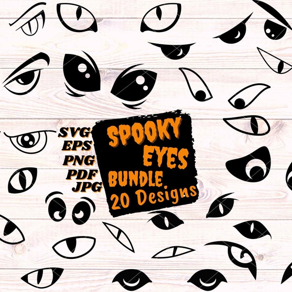 Scary Eyes SVG Files for Cricut, Creepy Eyes SVG, Monster Eyes SVG, Cat Eyes Svg, Scary Face Svg, Snake Eyes Svg, Cat Eyes Download