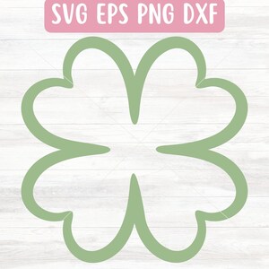 Vierblättriges Kleeblatt für Cricut, Kleeblatt Umriss SVG für Silhouette, St. Patricks Day SVG-Datei-Download, Kleeblatt-Vektorgrafik