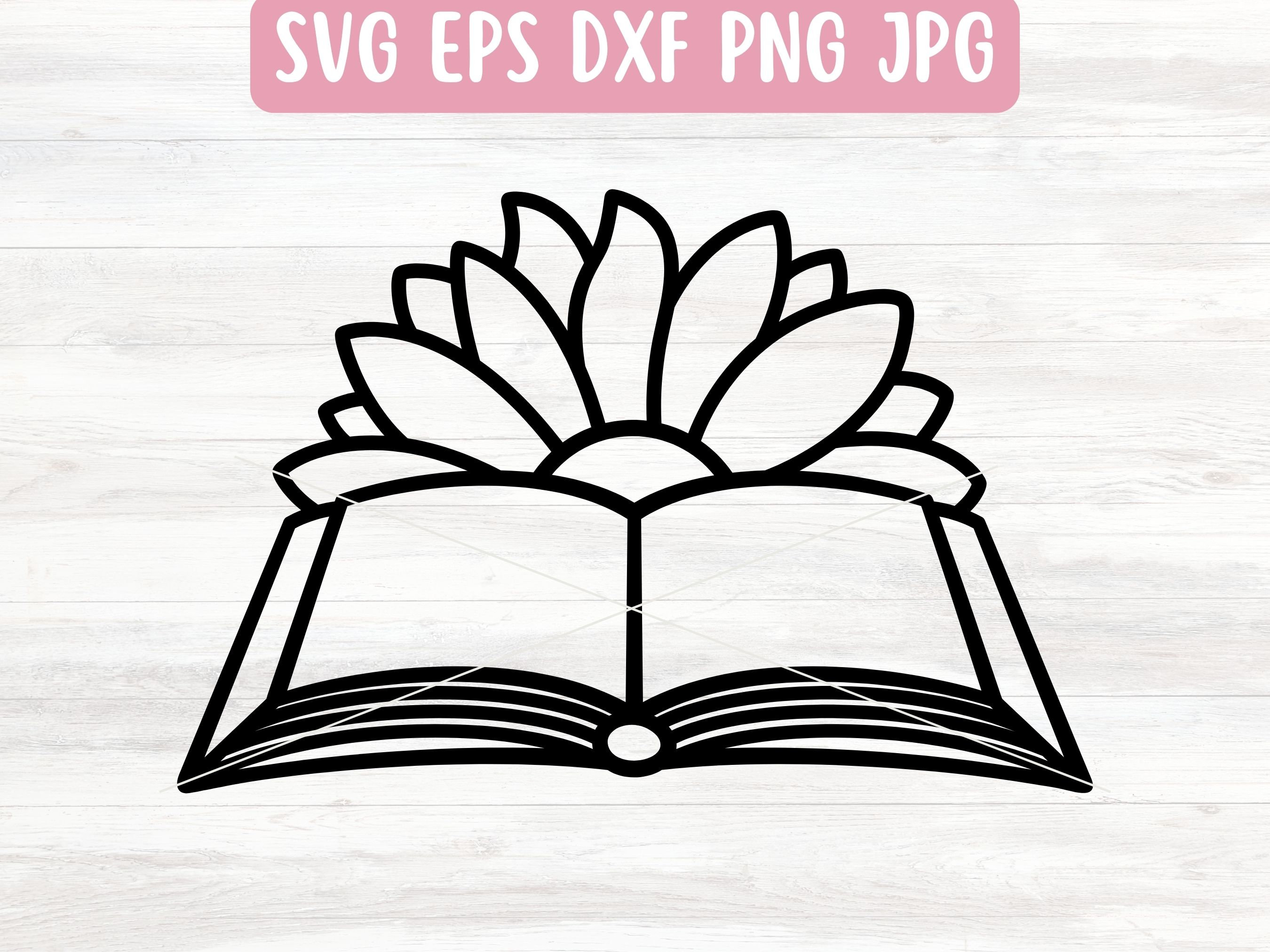Open Book PNG Download, Cricut Gift Idea for Teacher, Book Clipart ...