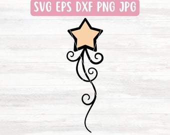 Shooting Star SVG File for Cricut, Christmas Swirl SVG for Silhouette,  Decorative Swirl SVG File Download, Embellishment Svg, Flourish Svg