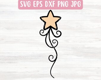 Shooting Star SVG File for Cricut, Christmas Swirl SVG for Silhouette,  Decorative Swirl SVG File Download, Embellishment Svg, Flourish Svg