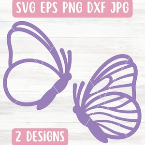 Side Schmetterling SVG-Datei für Cricut, Schmetterling Umriss SVG für Silhouette, einfacher Schmetterling SVG für Vinyl, niedlicher Schmetterling Png-Datei-Download